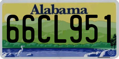 AL license plate 66CL951