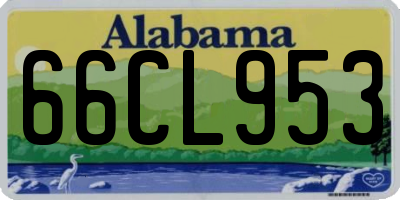 AL license plate 66CL953