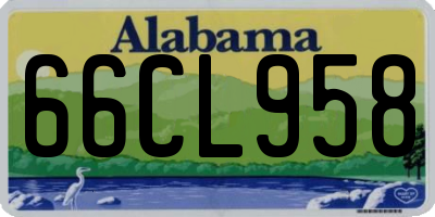 AL license plate 66CL958