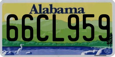 AL license plate 66CL959