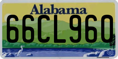 AL license plate 66CL960
