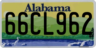 AL license plate 66CL962