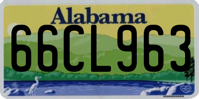 AL license plate 66CL963