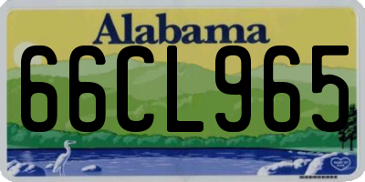AL license plate 66CL965