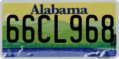 AL license plate 66CL968