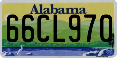 AL license plate 66CL970