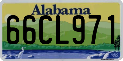 AL license plate 66CL971