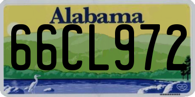 AL license plate 66CL972