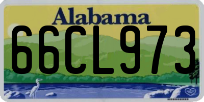 AL license plate 66CL973