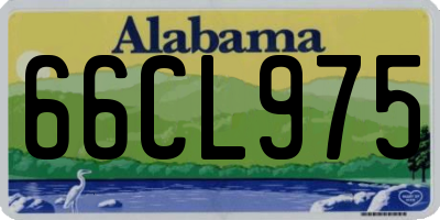 AL license plate 66CL975