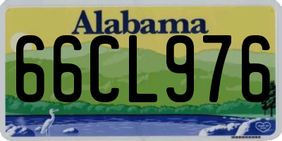 AL license plate 66CL976