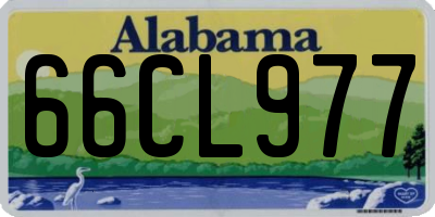 AL license plate 66CL977