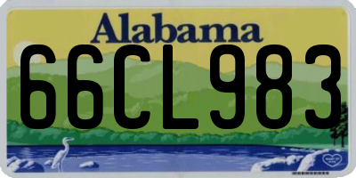 AL license plate 66CL983