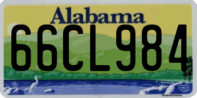 AL license plate 66CL984