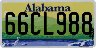AL license plate 66CL988