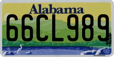 AL license plate 66CL989