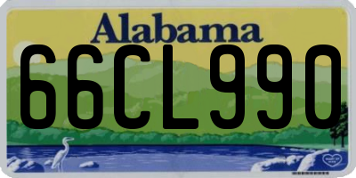 AL license plate 66CL990