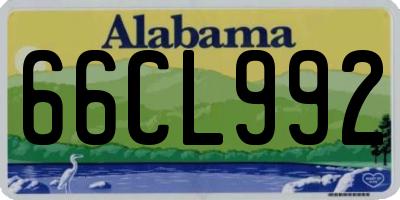 AL license plate 66CL992
