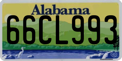 AL license plate 66CL993