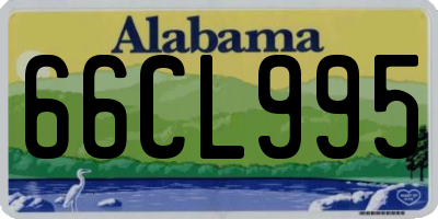 AL license plate 66CL995