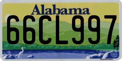 AL license plate 66CL997