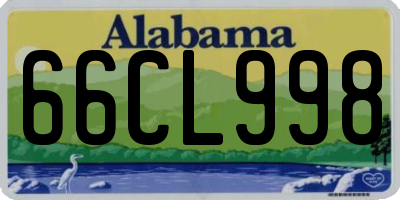 AL license plate 66CL998