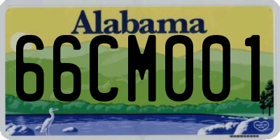 AL license plate 66CM001