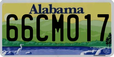 AL license plate 66CM017