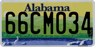 AL license plate 66CM034