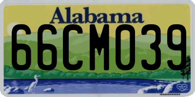 AL license plate 66CM039