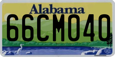 AL license plate 66CM040