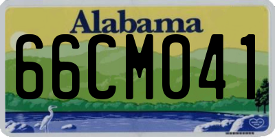 AL license plate 66CM041