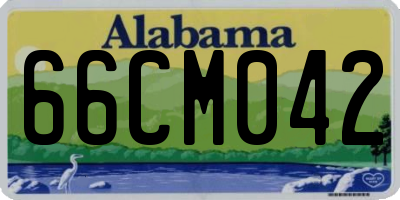 AL license plate 66CM042