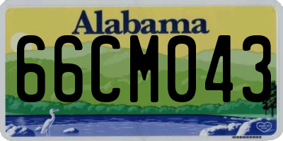 AL license plate 66CM043