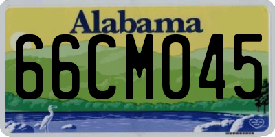 AL license plate 66CM045