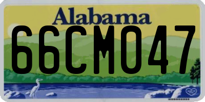 AL license plate 66CM047