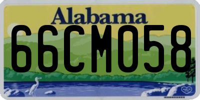 AL license plate 66CM058