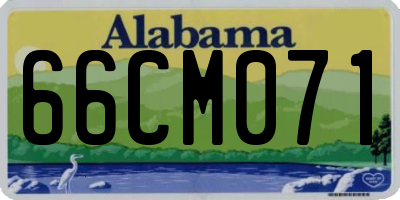 AL license plate 66CM071