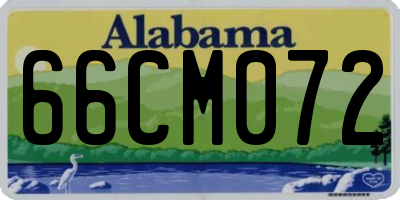AL license plate 66CM072