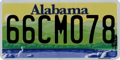 AL license plate 66CM078