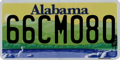 AL license plate 66CM080