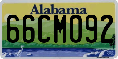 AL license plate 66CM092