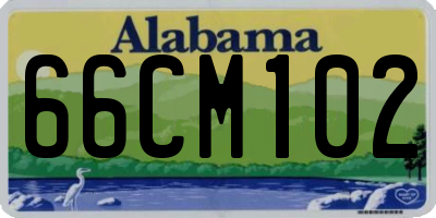 AL license plate 66CM102