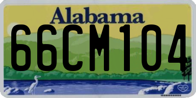 AL license plate 66CM104