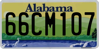 AL license plate 66CM107