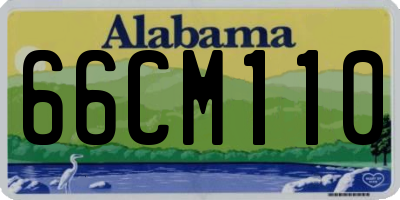 AL license plate 66CM110