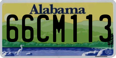 AL license plate 66CM113