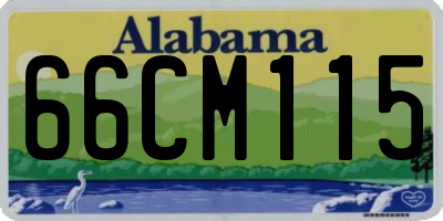 AL license plate 66CM115