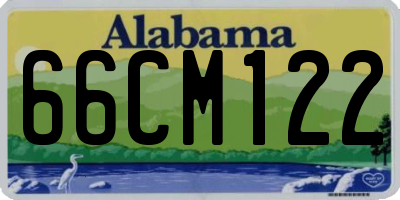 AL license plate 66CM122