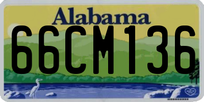 AL license plate 66CM136